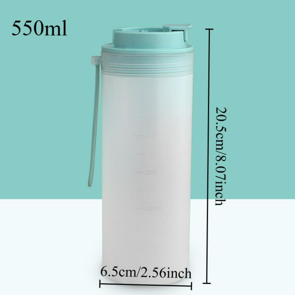 350/550ML Portable Tumbler With Lid & Rope Transparent Plastic Water Cup For Student Kids Heat-Resistant Leak-proof Water Bottle