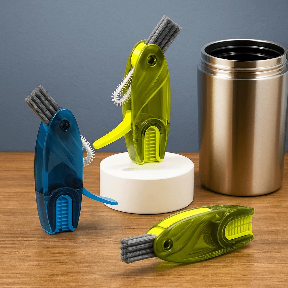 Handheld 4 In 1 U-shaped Cleaning Brush Rotatable Cup Mouth Brush  Baby Bottles