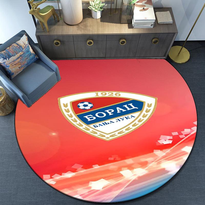 Bojcin Badge Celebration Round Rug for Livingroom,Bedroom, Palyroom, Chair Rug, Area rug, Circle Carpet, Fan Christmas gift