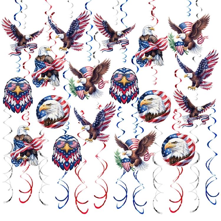 

Easy To Hanging Helical Decorations In Independence Day Theme American Flag Theme Decors For Indoor And Outdoor Use 1