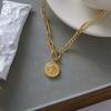 Classical Portrait Coin Pendant Necklace Stainless Steel For Versatile Everyday Wear And Special Occasions Gift
