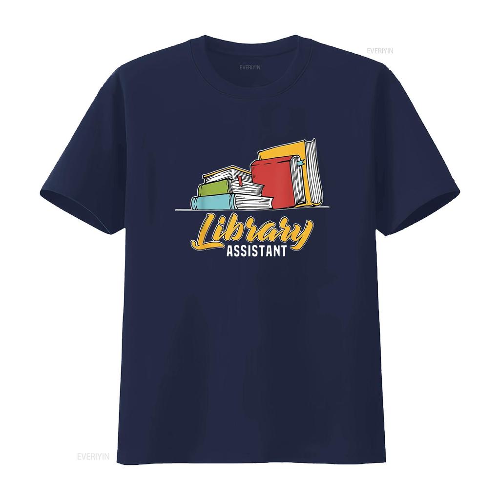 Bibliotheksassistent Buchleser Literatur Sommer Essential Damen T-Shirt Bequem und Stilvoll vintage Gewaschen Dehnbar