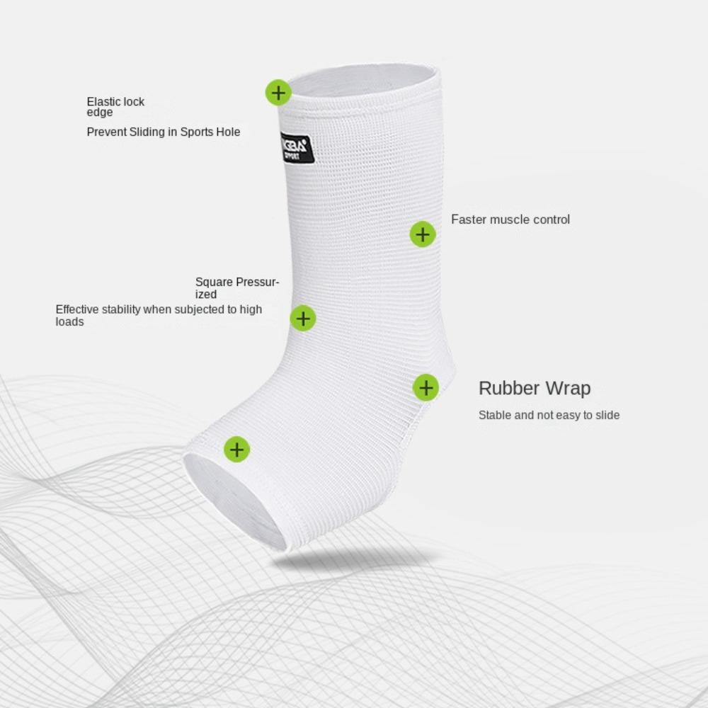 White Ankle Support Nylon Achilles Tendon Brace New Compression Strap Pain Relief
