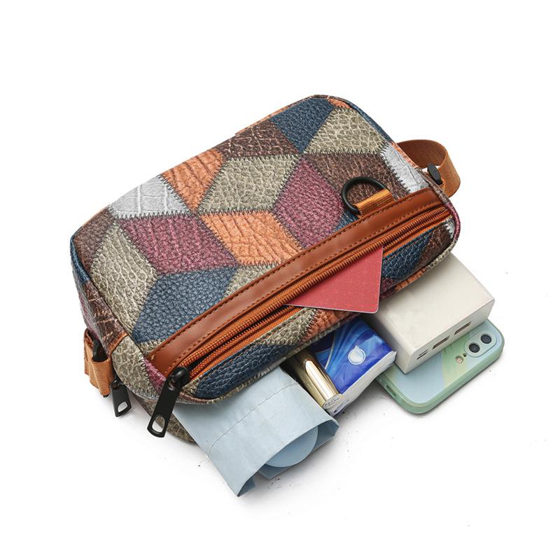 Men's bag One shoulder messenger bag New trend texture Fashion town store treasure Printed small square bag bags