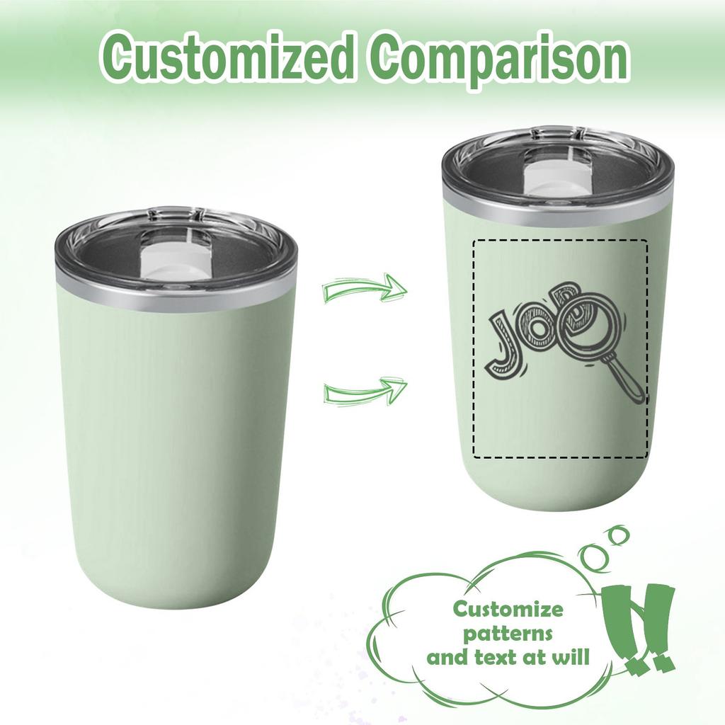 Personalisierte Tasse zum Umrühren von Kaffee, doppelwandig isolierte Wasserbecher