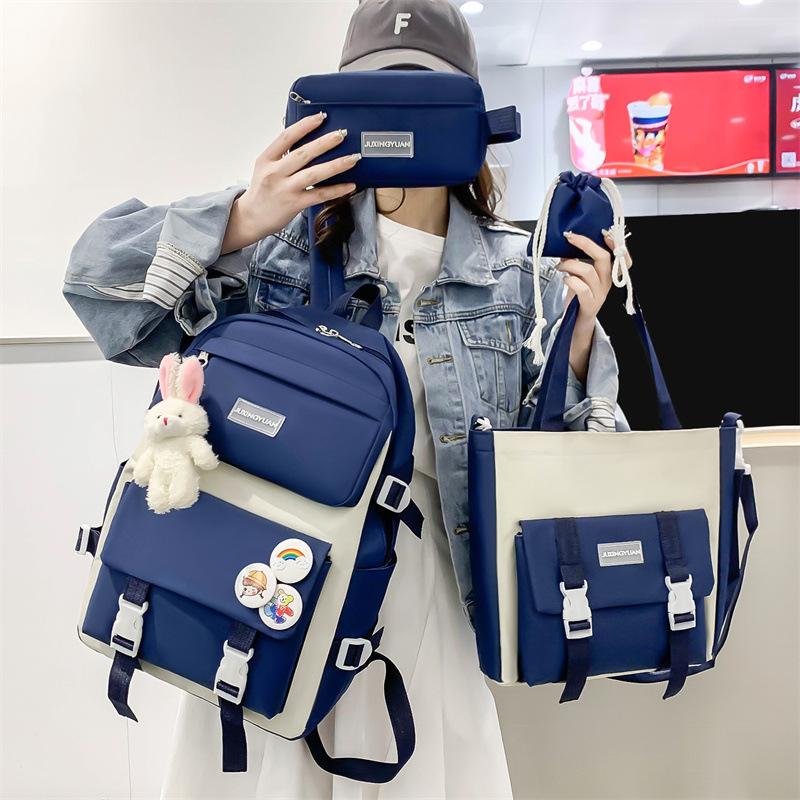 Elementary school bag for women in grades 3 to 6 Large-capacity backpack Korean version of campus Cute girl backpack for junior high school students