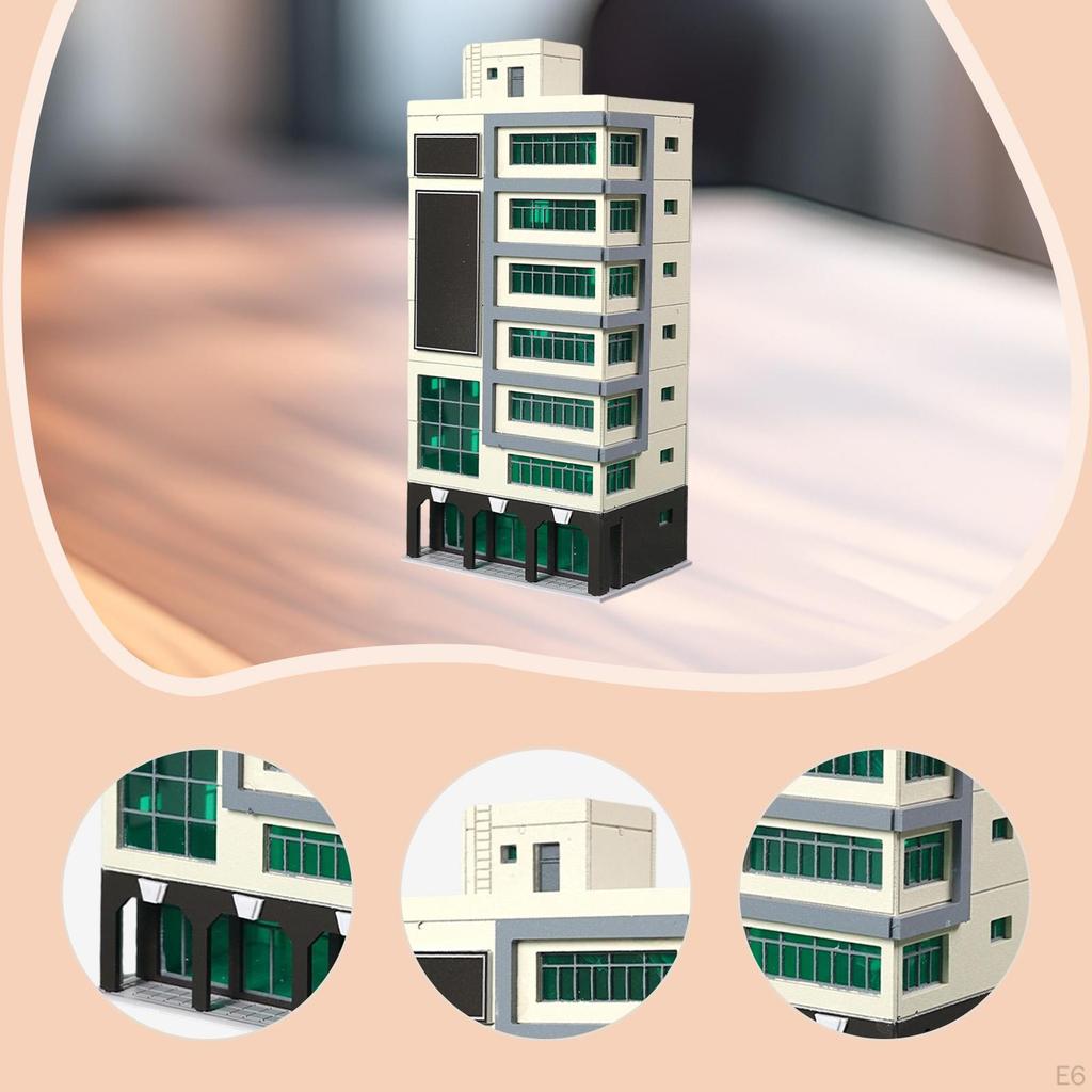 City Building Model Diorama 1/150 N Scale Scenery Layout Ornament for DIY Sand Table