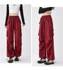 Women's High Waist Quick-Dry Parachute Pants: Summer 2025 Trendy Casual Wide Leg Sportswear