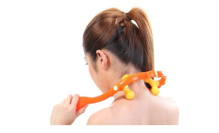 SHAOCN Neck Massager for Relieving Stiff Shoulders and Shoulder Neck Shiatsu Massage Neck Pain Relief Acupressure Cervical Double Germanium Neck,