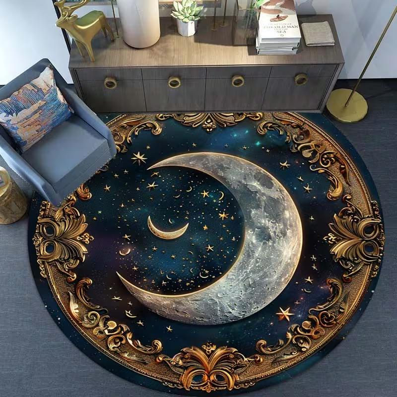 

Ocean Underwater World Round Rug Colorful Tropical Fishes Coral Carpet for Living Room Bedroom Home Decor Floor Mat 80cm