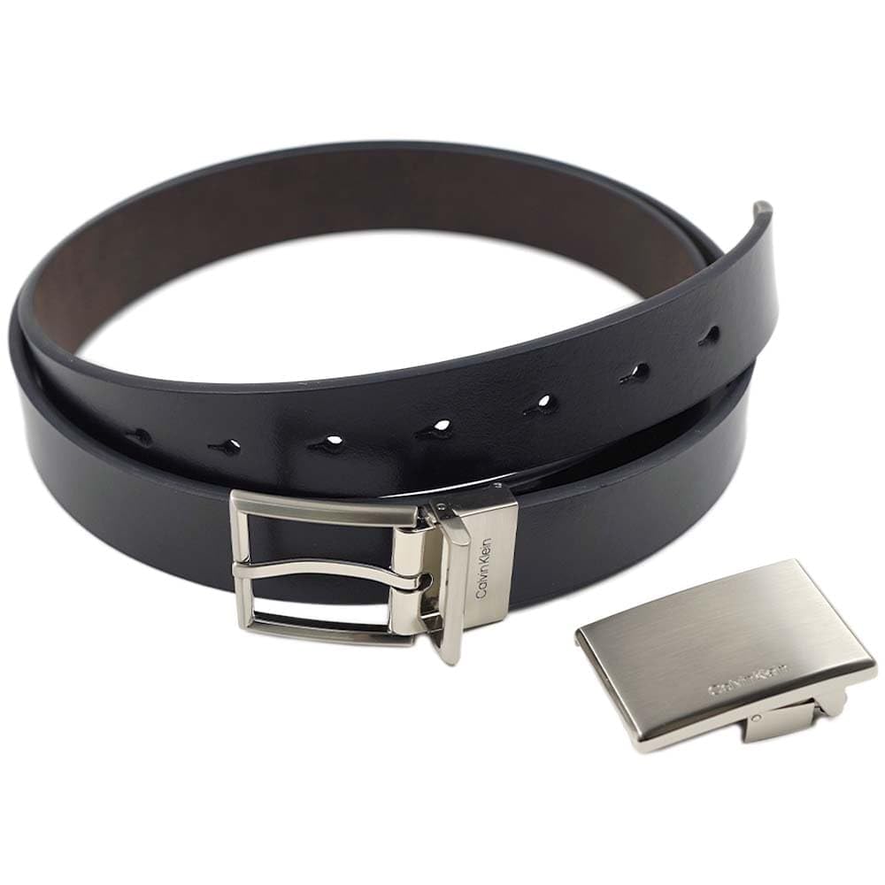 

Synthetic Leather Belt Reversible 2 One Size Fits Adjustable Comes with Original 11CK020026 [Calvin Klein] Men s Set, (Black/Brown), Buckles, All, чёрный