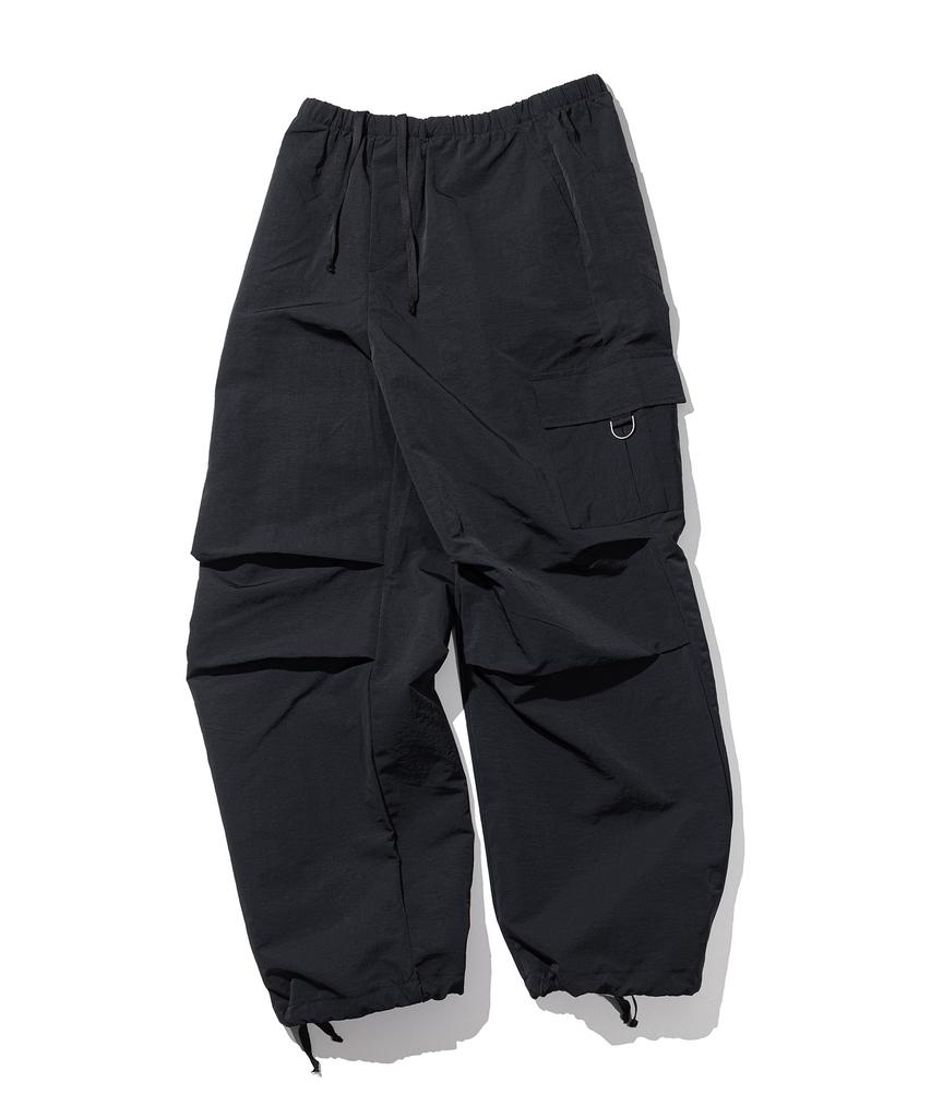MASSNOUN D-Ring Parachute Cargo Pants Mfitp002-Bk