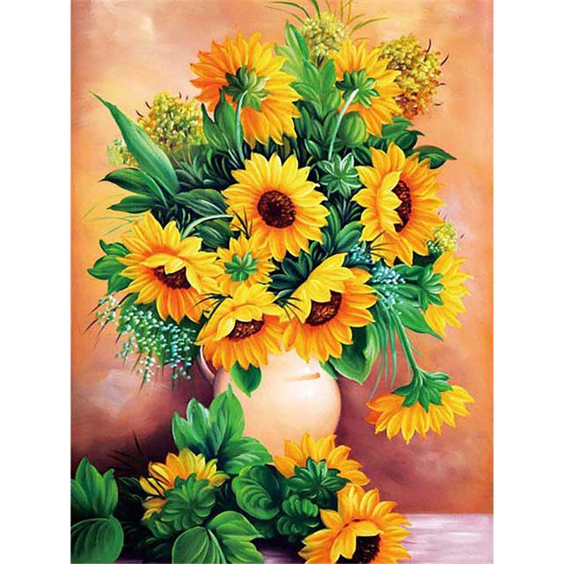 5D DIY Diamond Art Painting Flower DIY Diamond Embroidery Cross Stitch Sunflower Pictures Of Rhinestones Mosaic Home D