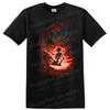 Skeleton Swinging T Shirt Creepy Halloween Ghostly Design Graphic Tee