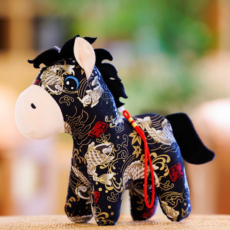 Chinese Zodiac Horse Plush Toy With Pp Cotton Filling Gift For New Year Celebrations