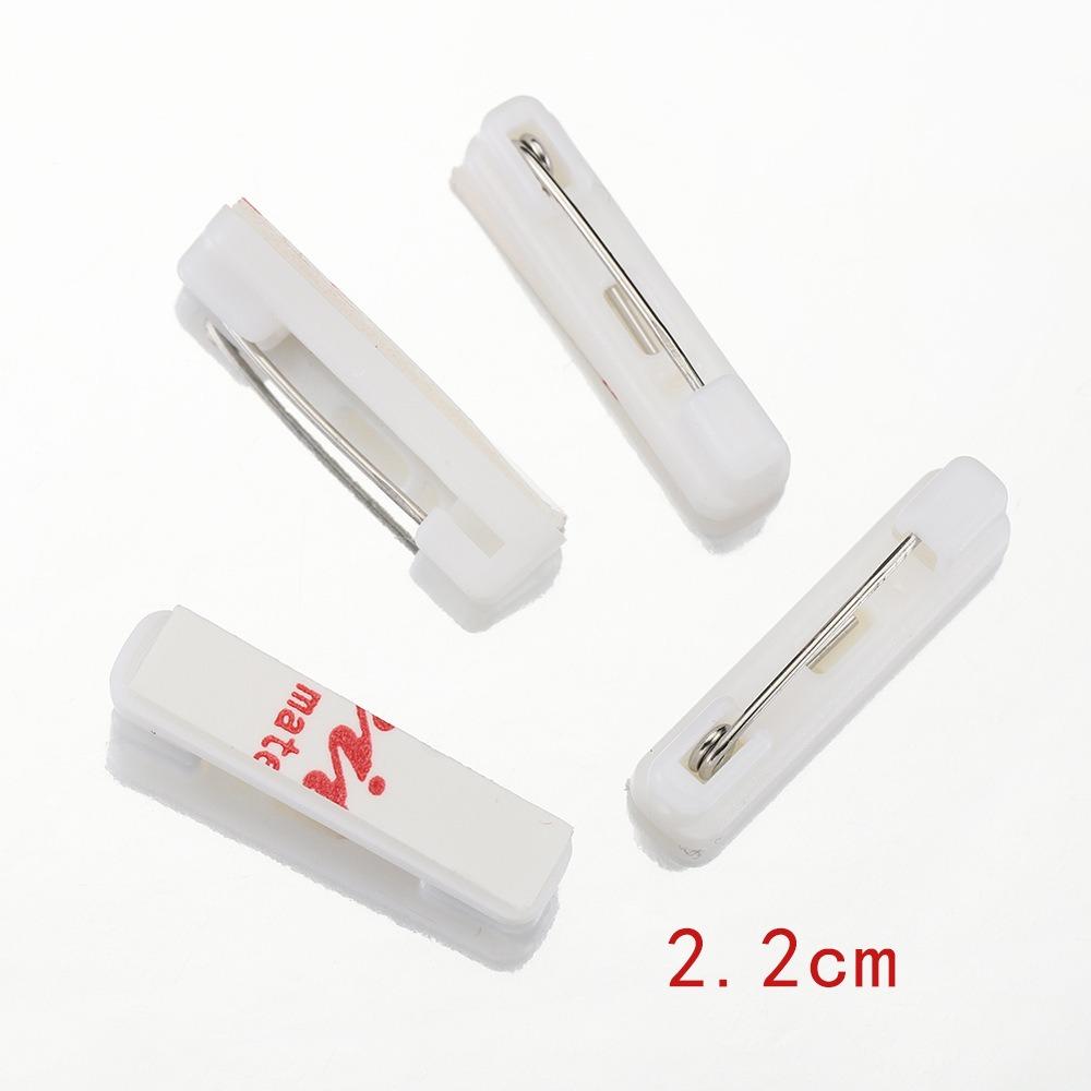 50Pcs Self Adhesive Back Plastic Brooch Pin Plastic DIY Badge Back Lightweight Pin Fastener DIY 2.2cm