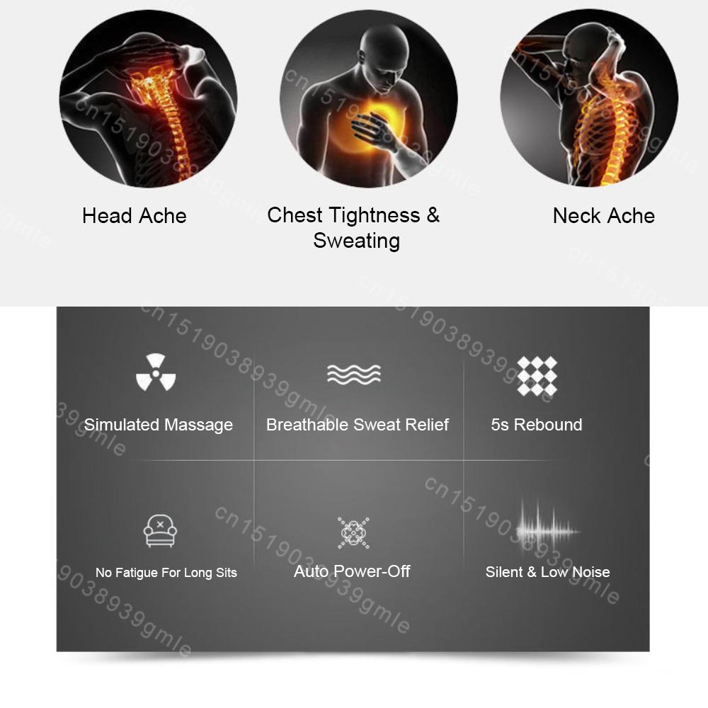 Memory Foam Electric Massage Waist Pad Office Backrest Hot Compress Relieve Soreness Waist Protection Integrated Lumbar Support