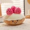 Jelly Super Carino Torta di Fragole Peluche Giocattoli Farciti Frutta Gelato Snack Peluche Torta di Compleanno Candela Decorazione per Feste Regalo per Bambini Bebè
