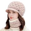 Wool Knitted Wool Hat Ear Protection Duck Tongue Cap Casual Winter Hat  for Women