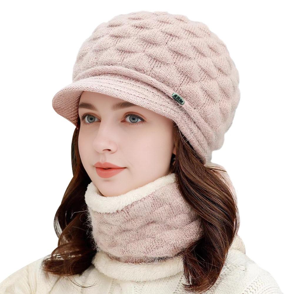 Wool Knitted Wool Hat Ear Protection Duck Tongue Cap Casual Winter Hat for Women