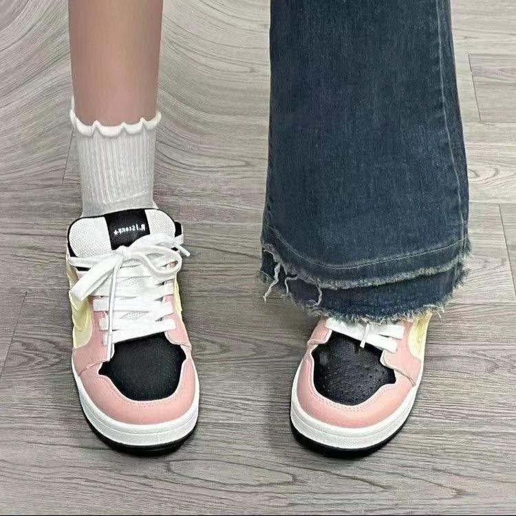 2025 campus versatile high-value fashion shoes retro Guochao low-top platform leisure sports autumn board shoes