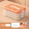 Space Saving Stackable Food Storage Containers 1-4 Layers Leakproof Sealed Dumpling Box for Kitchen Food Sorting