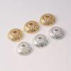 14K Gold Plated Silver Flower Bead Cap Spacer for DIY Bracelet Jewelry Accessories