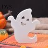 Cute Halloween Room Decor Ghost Wooden Table Sign, Spooky White Standing Modern Farmhouse Accents Block Sign for Holiday Tiered Tray Centerpiece,
