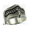 Adjustable Open Ring Men Women Vintage Punk Geometric Tooth Design Plated Retro Statement Jewelry