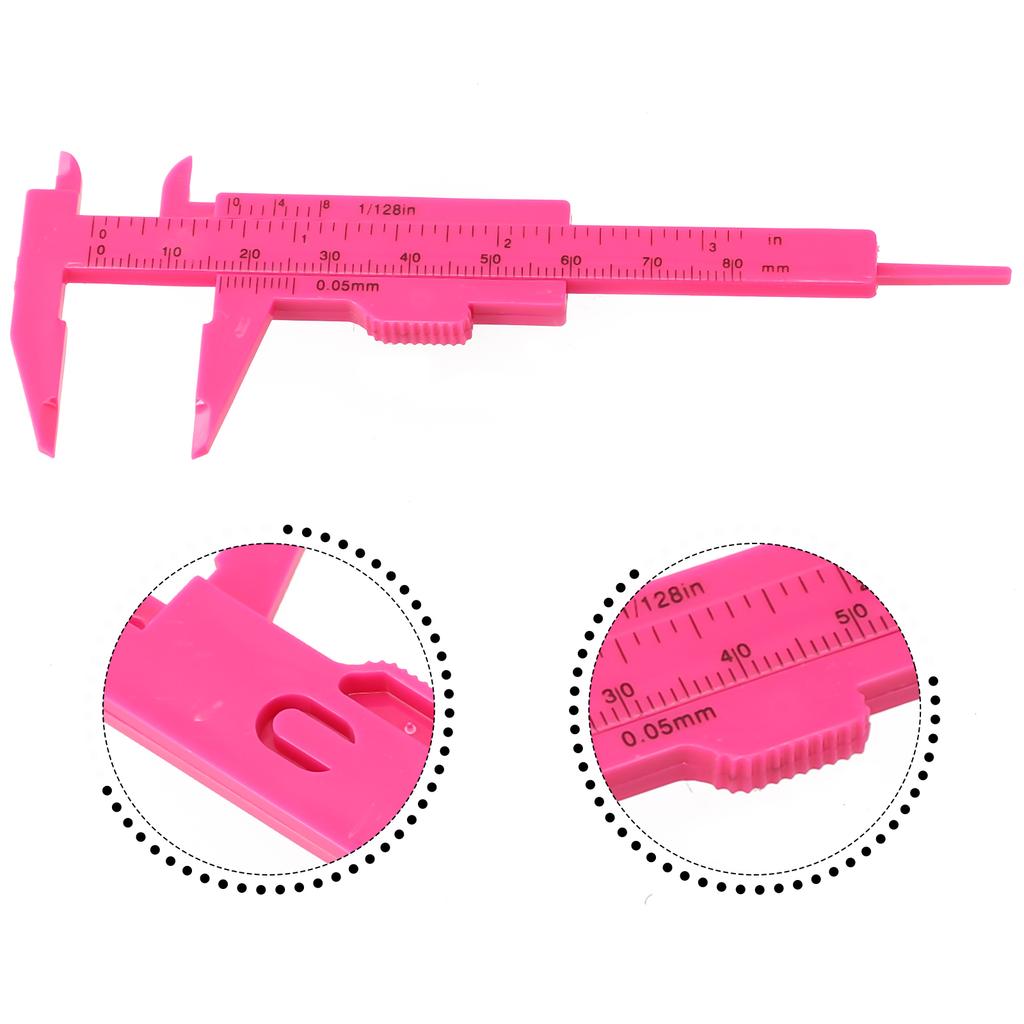 1pc Plastic Sliding Vernier Caliper Gauge Measure Tool Double Scale Ruler Length Measurement Tools Laboratory Appliance