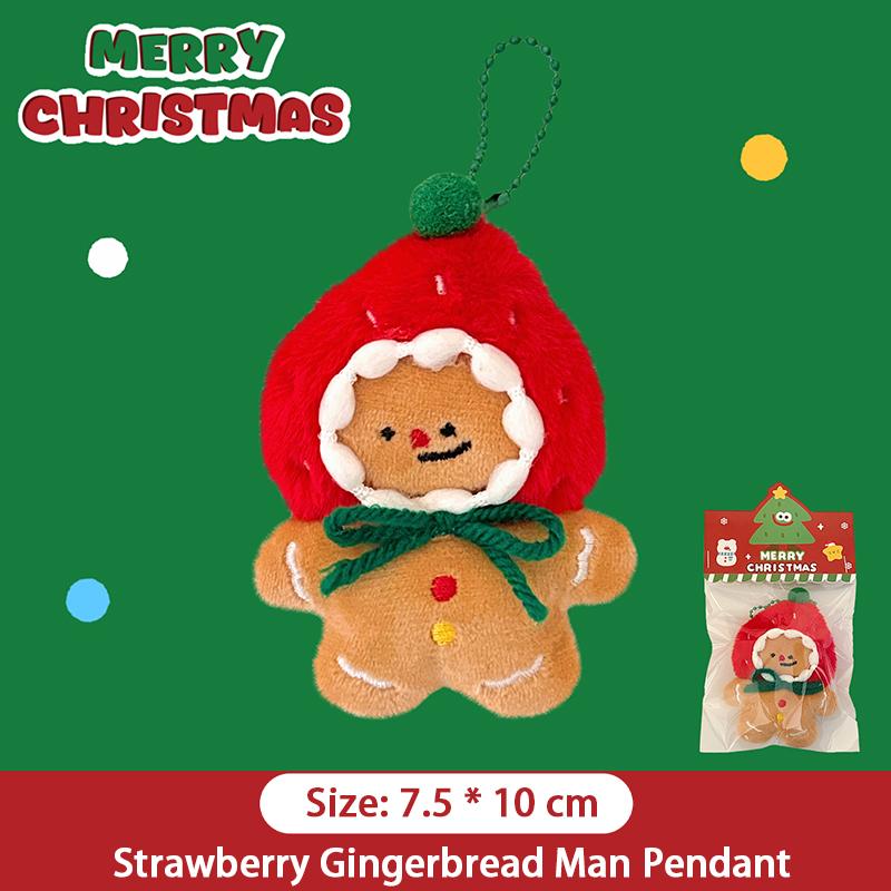 Christmas Plush Toy Hanger Christmas Tree Decoration Santa Claus Backpack Keychain Hanger Penguin Small Pendant
