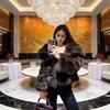 Womens Faux Mink Coat With Velvet Collar Short Loose Fit Warm Winter Outerwear Elegant Ladies