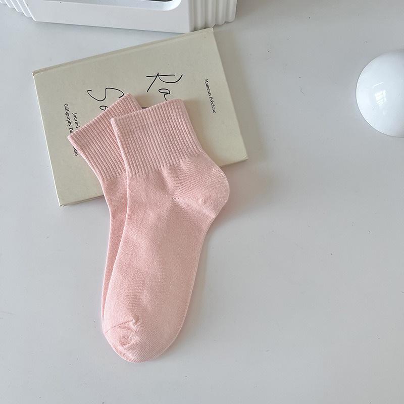 

Женские демисезонные носки до середины икры Zhuji Macaron - Милые, Однотонные, В стиле академии One Size