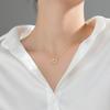 Sterling Silver Romantic Korean Heart Love Pendant Choker Necklace for Women Fashion Weddings Partiy Jewelry Gift