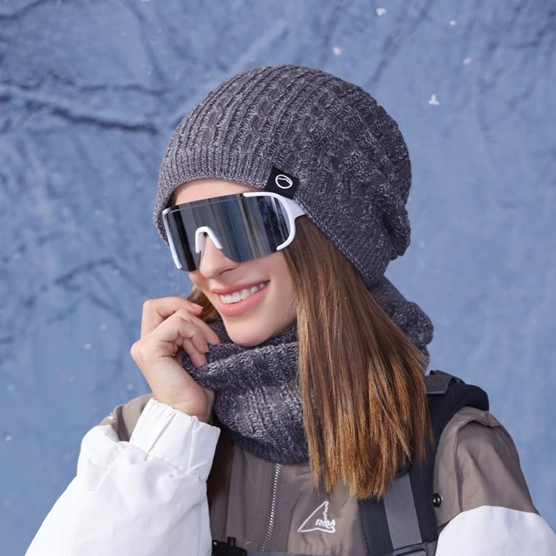 Knit Hat And Scarf Set For Women With Fleece Lining Winter Warmth And Protection