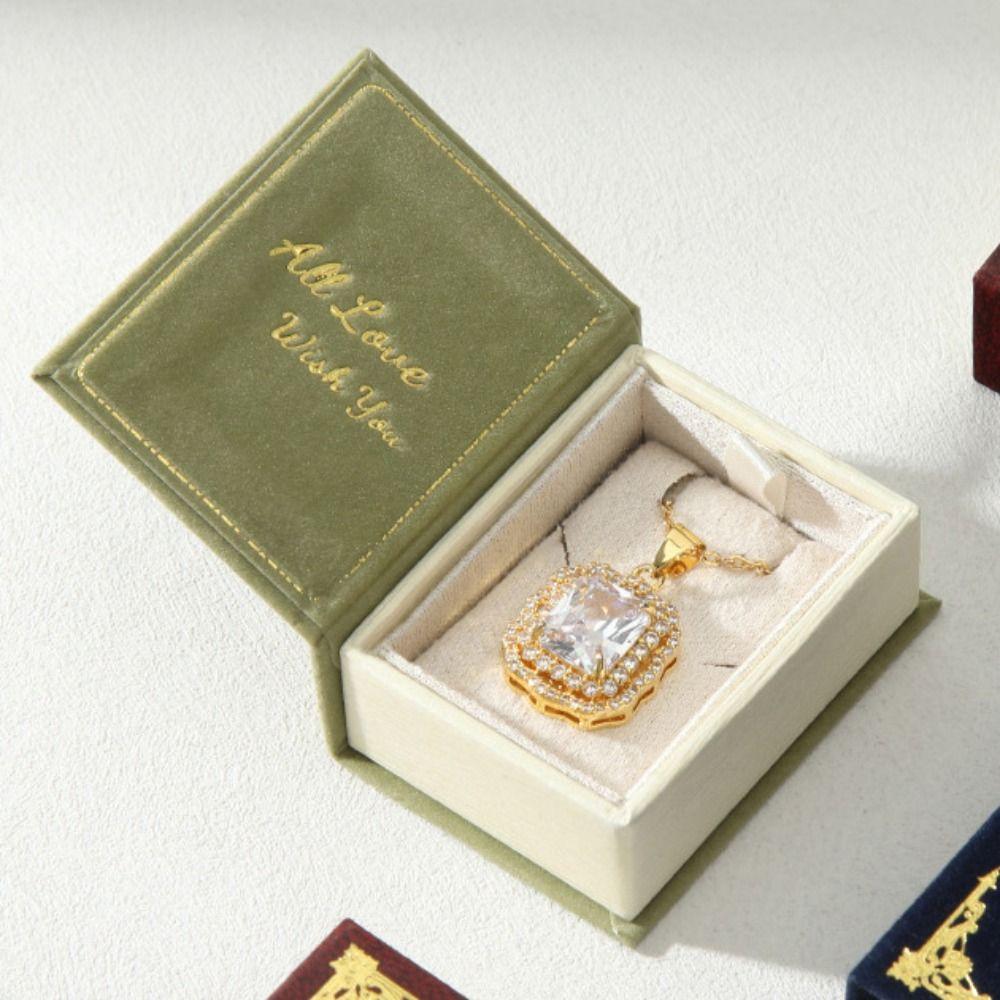 Creative Book Shape Ring Box Velvet Jewelry Packaging Refined Engagement Ring Case  Travel