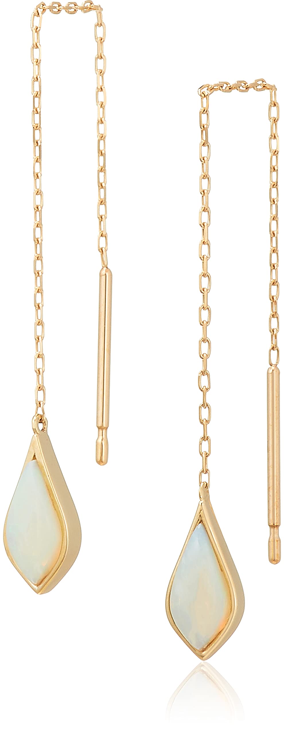 

[Official] ESTELLE Women s American Style Earrings in 10K Yellow Gold with October Birthstone Opal (Product Code: 0222-8508-0019-0000)