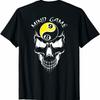 Billiards Pool Shirt 8 Ball 9 Ball Skull On Back Print T-Shirt S-3XL