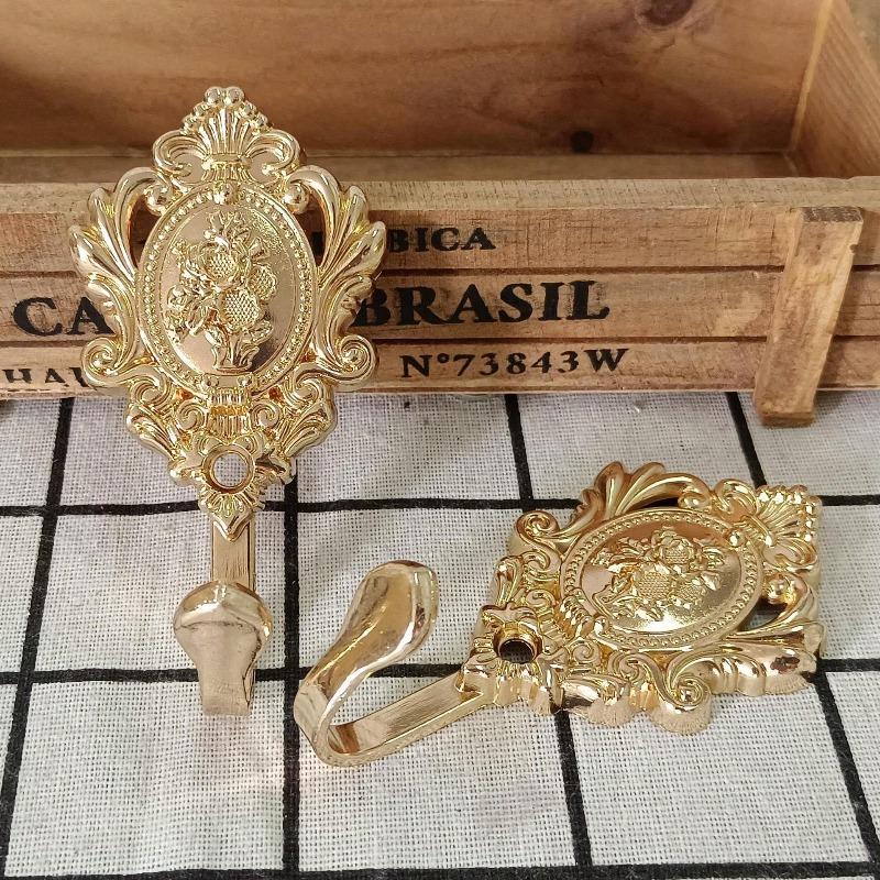 Bathroom Wall Hooks, Vintage European-Style Bronze Rose Pattern Zinc Hooks Suitable