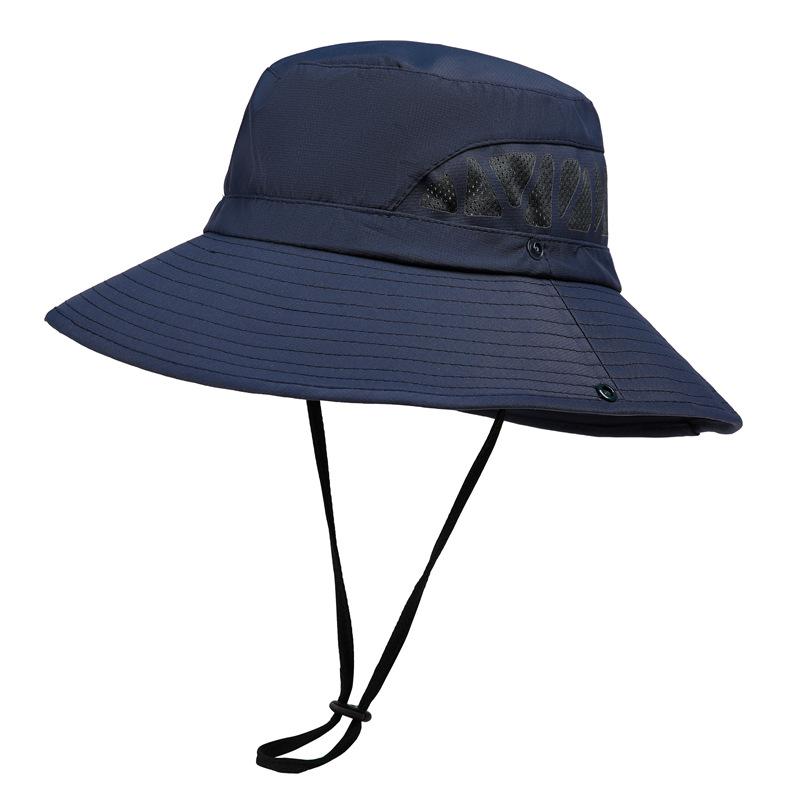Солнцезащитная шляпа мужская летняя с полями защита от солнца панама защита от УФ рыбалка альпинизм быстросохнущая дышащая солнцезащитная шляпа M（56-58cm）