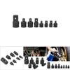 8 Stück Schwarz Stecknussadapter Reduzierstück CRV Schlagschrauber Konverter Set