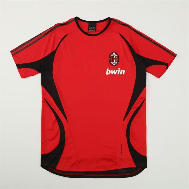 Vintage Football Training Jersey AC Milan Man U Brazil Long Short Sleeve Soccer T-Shirt