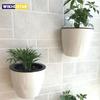 Wall-Mounted Flower Pot Automatic Water-Absorbing Plastic Soil Or Hydroponics System Pot For Wall Balcony Flower Pot Holder
