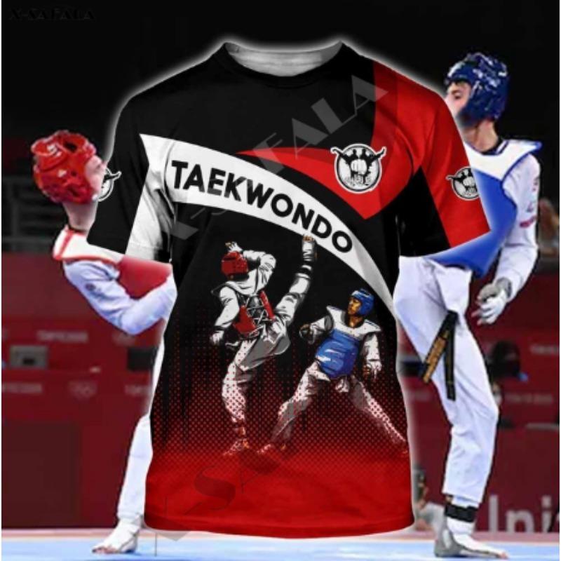 Sport Summer Men'S T-Shirt Wrestling Taekwondo Casual Sport O Collar Quick Dry Loose Short Sleeved Fashion Street Fitness Top