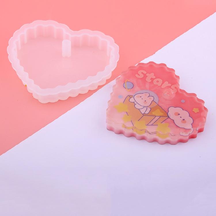 Round Oval Heart Listing Mold Epoxy Silicone Mold Jewelry Casting DIY Crafts