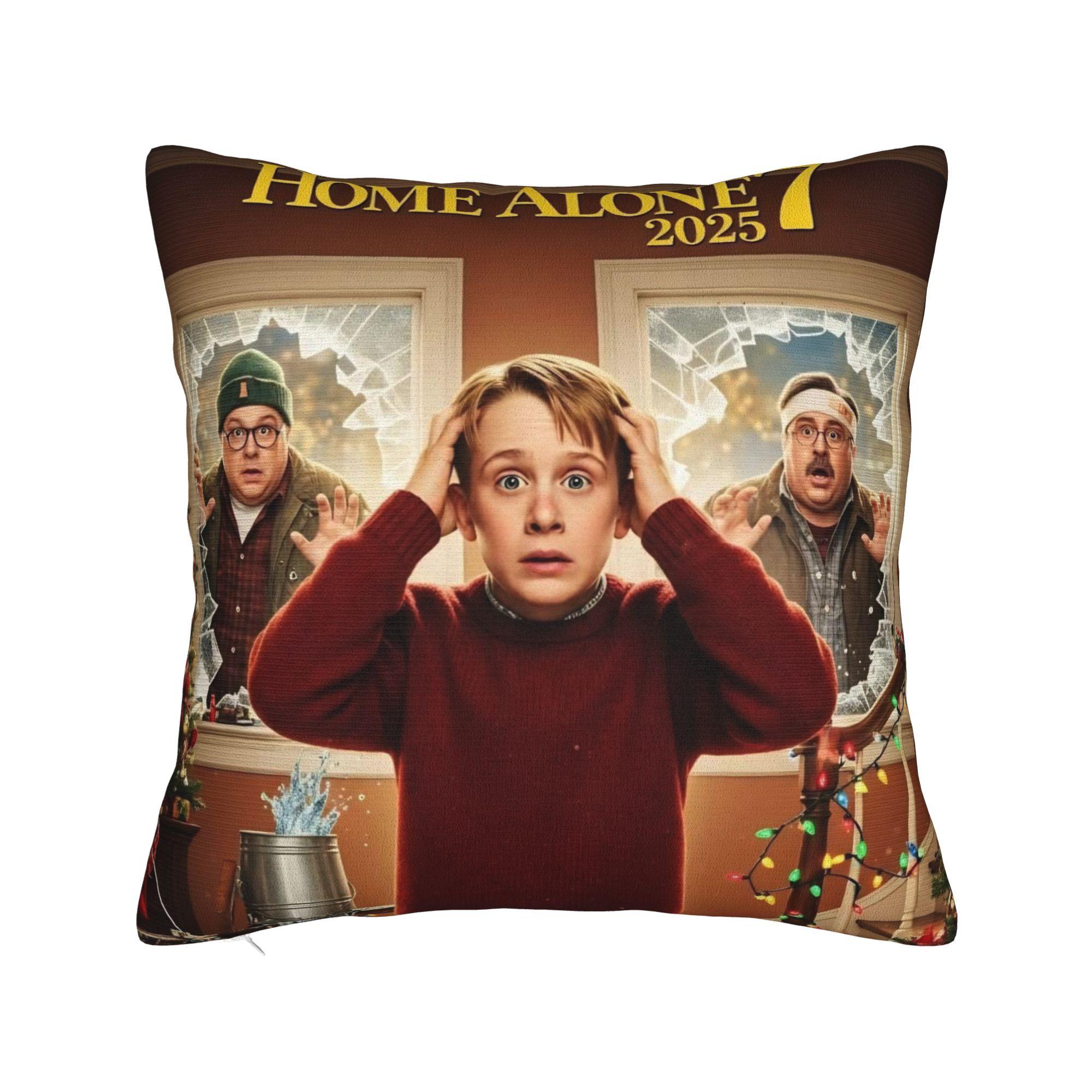 

Home Alone Christmas Comedy Film Pillow Cover Merch Soft Cushion Cover Decorative Pillow Case Cover Bedroom Multi Size 12x12Inch
