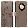 For Honor Magic6 Lite 5G/X9b 5G/X50 5G PU Leather Cases Flower Pattern Wallet Stand Phone Cover with Strap