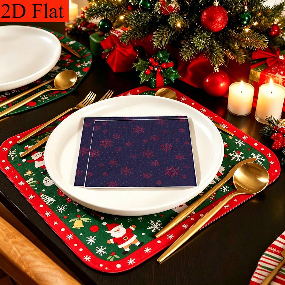 20pcs Disposable Napkins with Snowflake Pattern Print for Wedding,Parties,and Daily Use for Thanksgiving Fall Christmas Table Decoration