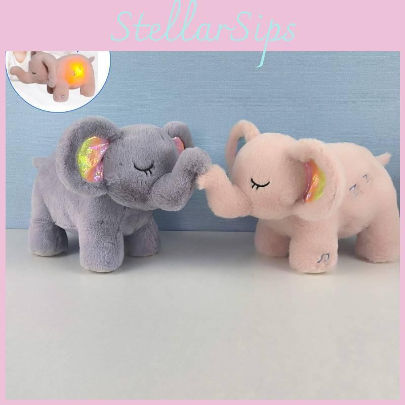 Weiches und kuscheliges atmendes Elefanten-Plüschtier für Babys Perfekter Schlafbegleiter Geschenk
