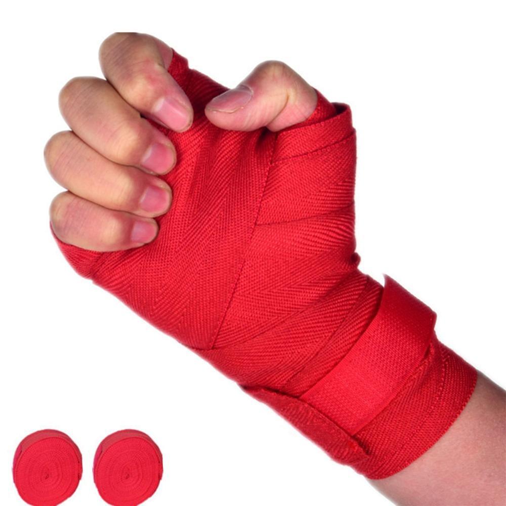 

Боксерский ремень для профессиональных соревнований, боевая санда 2,5 м/5 м, микроэластичный тренировочный муай-тай, 1 пара накладок 2.5m красный